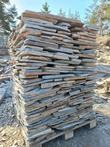 Плитняк златолит серебристый для цоколя, отмостки купить в Верхнем Уфалее