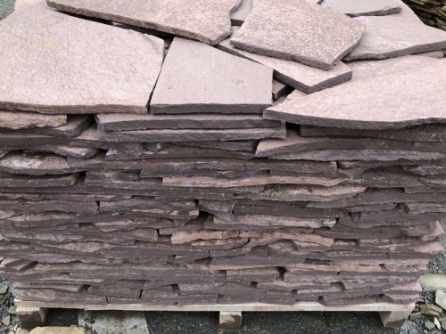 Плитняк лемезит бордовый для облицовки цоколя 20-25 мм  купить в Верхнем Уфалее