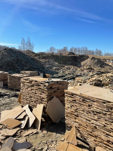 Плитняк златолит жёлтый золотистый для отмостки купить в Верхнем Уфалее