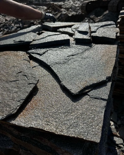 Плитняк златолит серебристый для фасада купить в Верхнем Уфалее