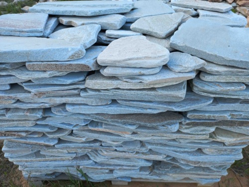 Плитняк златолит зелёный галтованный для цоколя купить в Верхнем Уфалее